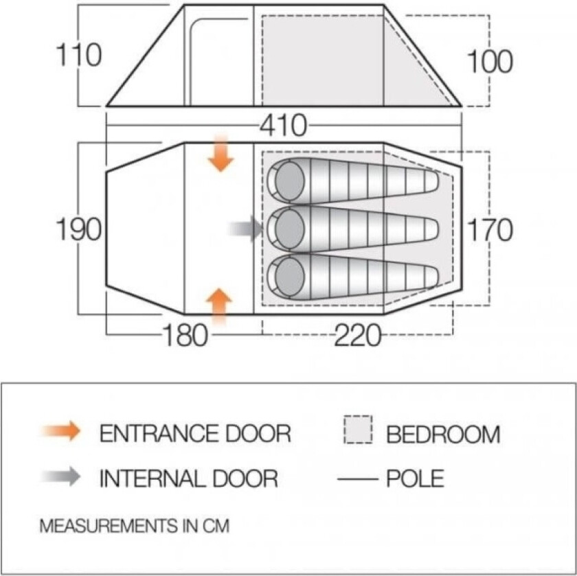 VANGO SCAFELL 300 PLUSS PAMIR GRØNN TELT