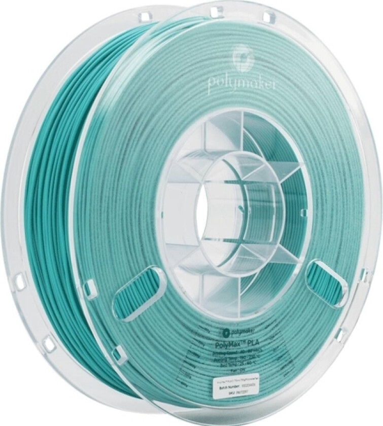 PA06010 PolyMAX Tough Filament PLA-plast høj grad af stivhed, høj grad af trækstyrke, slagfast 1.75 mm 750 g Turkis 1 stk
