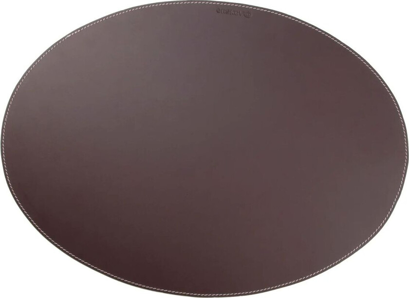 spisebrikke skinn oval brun