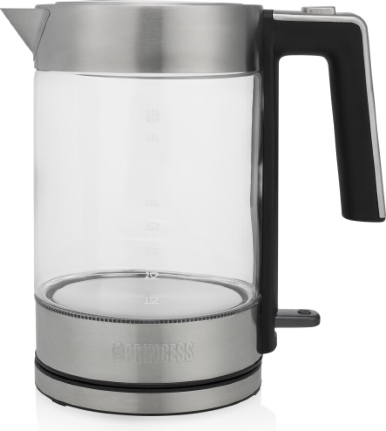 236041, 1,7 l, 2200 W, Sort, Rustfritt stål, Gjennomsiktig, Glass, Rustfritt stål, Vannivåindikator, Overopphetingsbeskyttelse