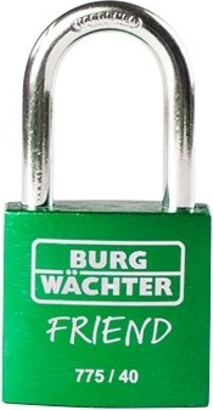 BURG-WÄCHTER 775 40 Friend, Tradisjonell, Nøkkellås, Grønn, Aluminium, Stål, U-formet