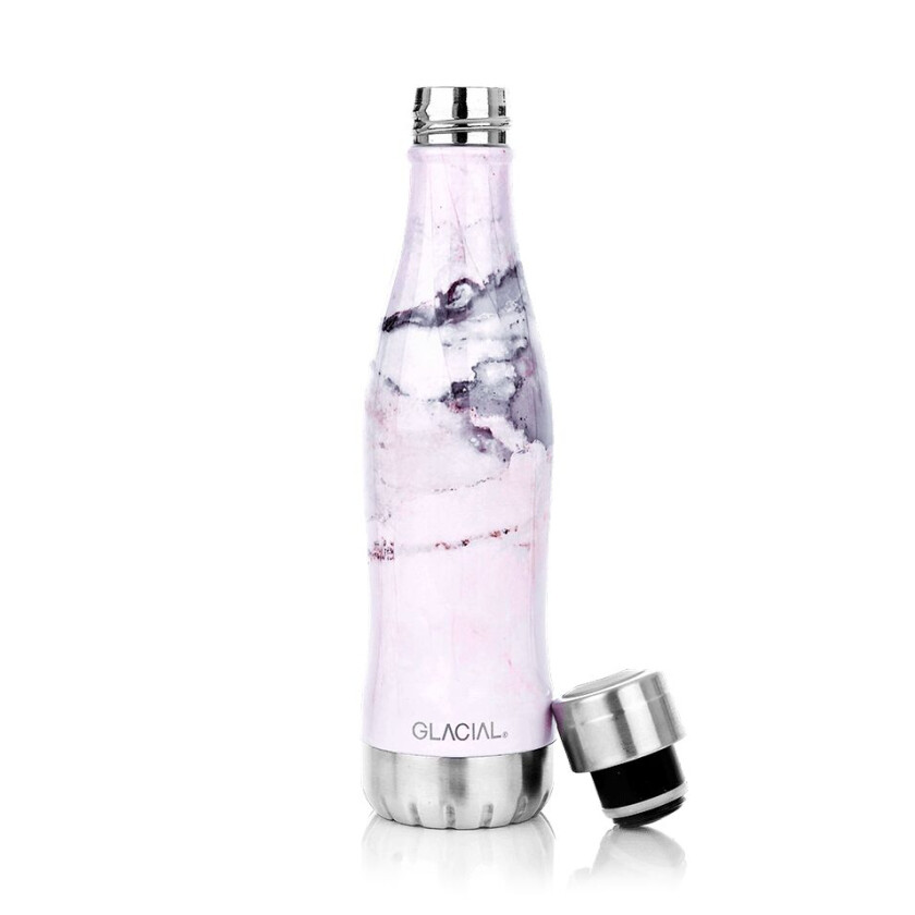 vannflaske 400 ml Pink marble