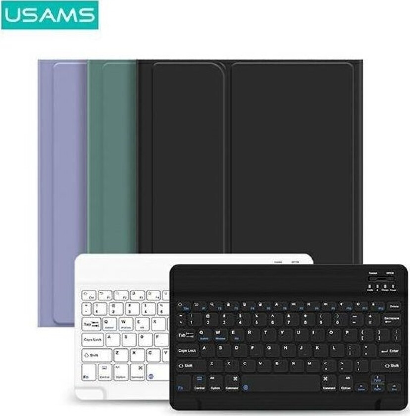 Usams Winro-Deksel Med Tastatur Ipad Air 10,9" Sort Veske-Svart Tastatur/Svart Deksel-Svart Tastatur Ip109yru01 (Us-Bh655)