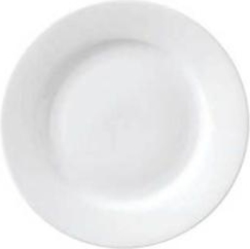 Tallerken flad med fane Superwhite Ø17 cm Porcelæn Hvid,12 stk/krt