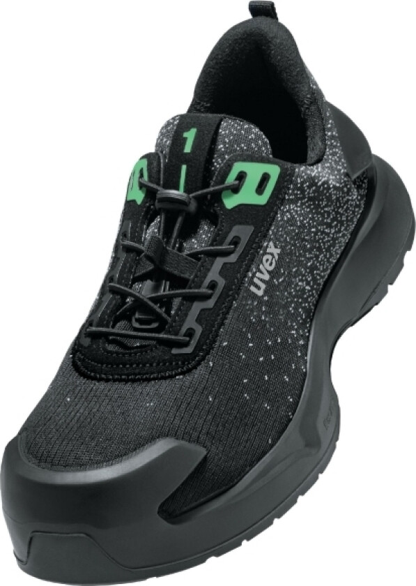 1 x-craft, Hankoppling, Vuxen, Säkerhetsskor, Svart, Grön, Snörning, ESD, EN ISO 20345:2022 S1 PL FO SC SR