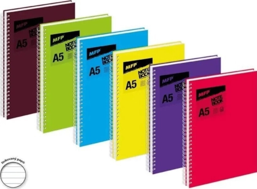 MFP PAPIR PP A5-linjet notatbok 80 ark 7500804