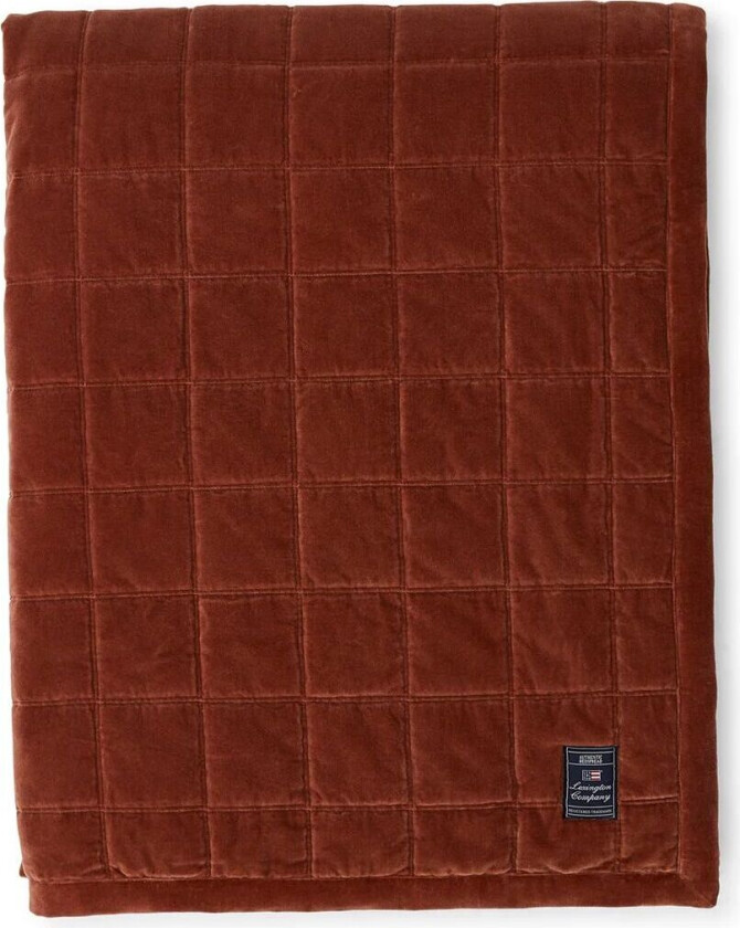 Cotton Velvet quiltet sengeteppe 240 x 260 cm Rustic Brown