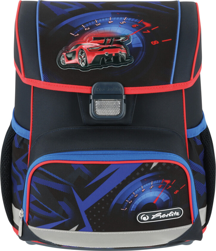 Herlitz Loop Plus High Speed, pennal, blyantlomme, skoleveske, sportsveske, gutt, klasse og barneskole, ryggsekk, 17 l, frontlomme, sidelomme
