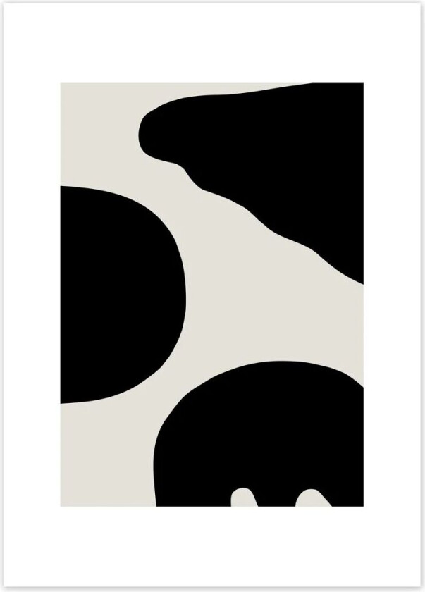 Contour poster grå 30x40 cm