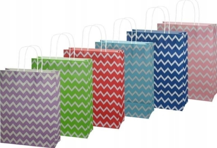 MFP PAPIR kraft gavepose M 210x270x110 med trykkmiks 5252675