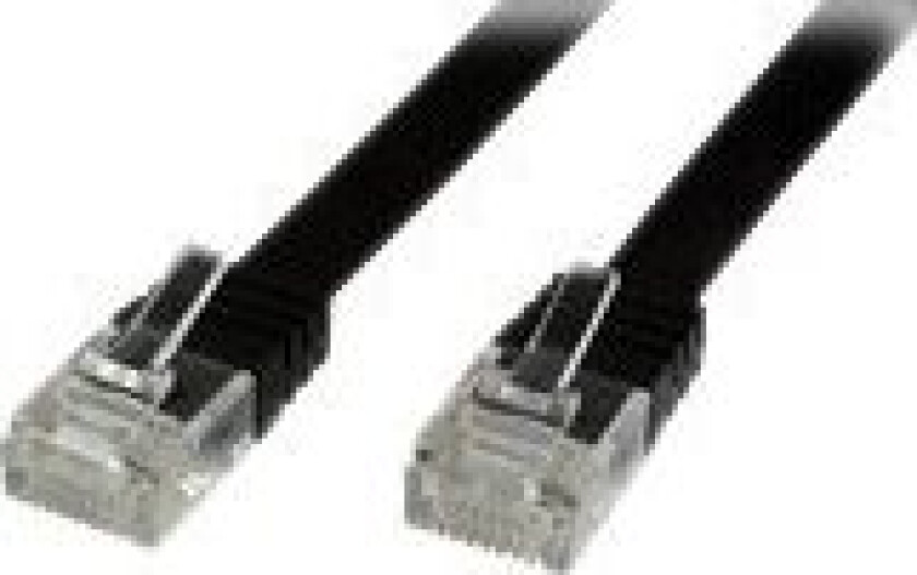 MicroConnect UltraFlat - Nettverkskabel - RJ-45 (hann) til RJ-45 (hann) - 1 m - UTP - CAT 6 - med støvel, flat - svart
