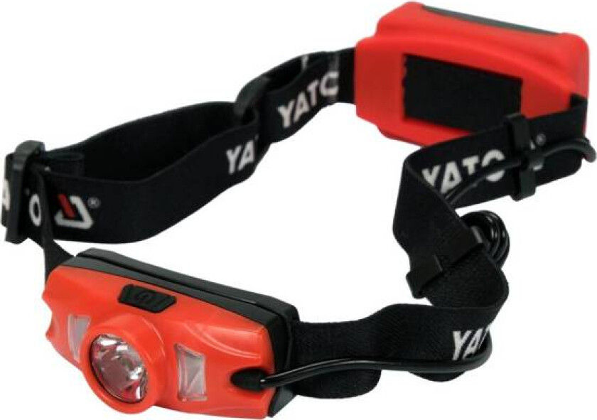 Yato YT-08596, Hodebåndslommelykt, Sort, Rød, ABS syntetisk, Gummi, IP44, LED, 1 lamper