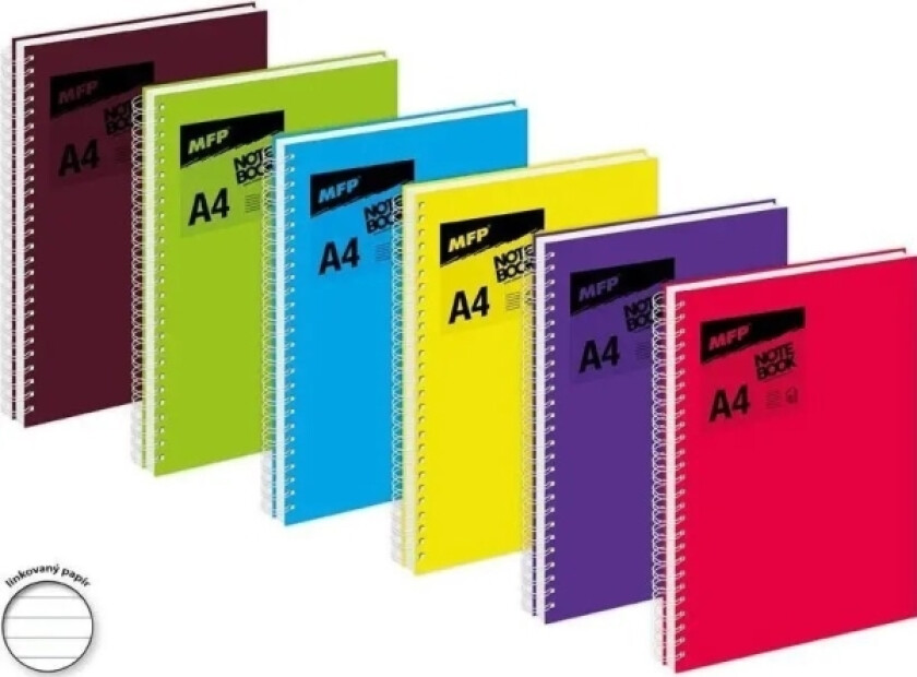 MFP PAPIR PP A4-linjet notatbok 80 ark 7500813