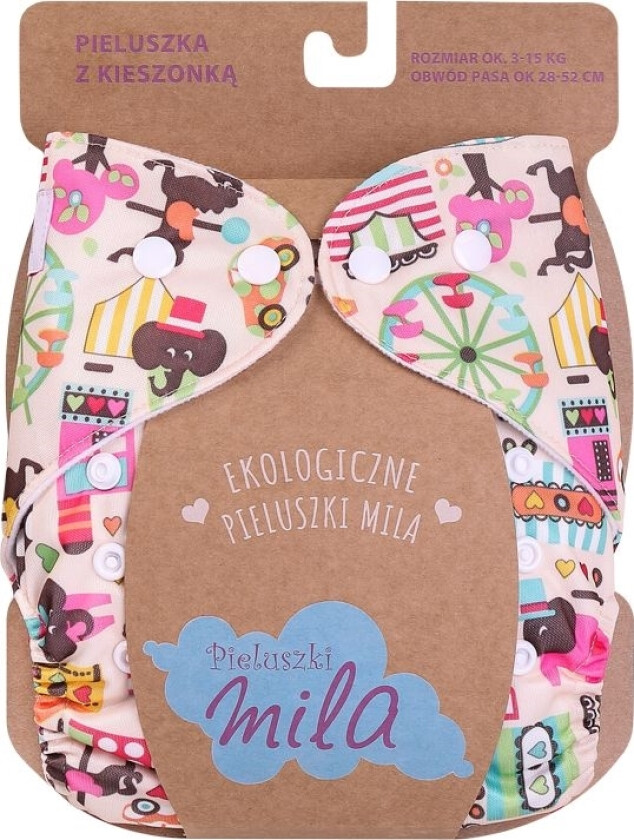 Diaper with a pocket Amusement park 3-15 kg, 1 pcs.