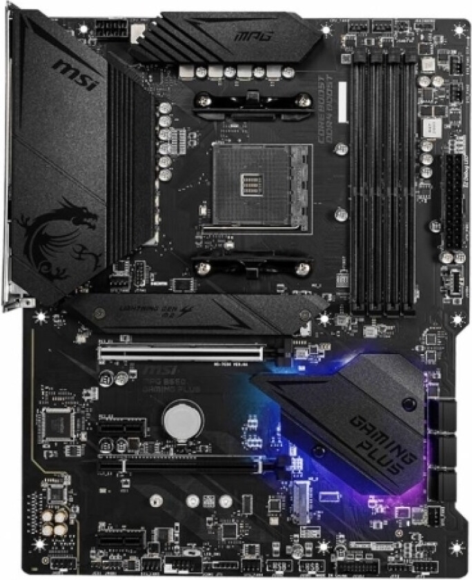 MPG B550 Gaming Plus, AMD, Stik AM4, 3. generasjon AMD Ryzen™ 3, 3. generasjon AMD Ryzen 5, 3. generasjon AMD Ryzen™ 7, 3...., DDR4-SDRAM, 128 GB