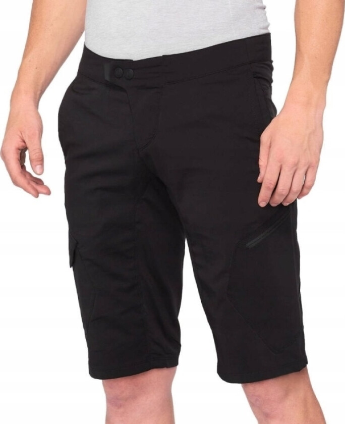 100 % shorts for menn 100 % RIDECAMP shorts svart størrelse 34 (48 EUR)