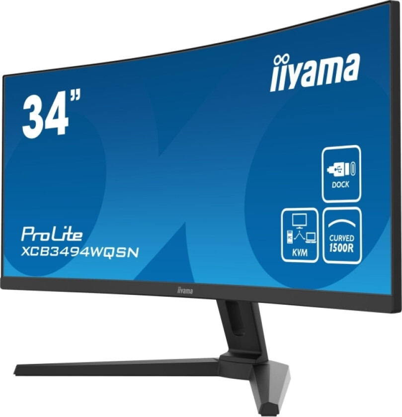 IIYAMA ProLite XCB3494WQSN-B1 PC-skjerm 86,4 cm (34") 3440 x 1440 piksler UltraWide Quad HD Sort