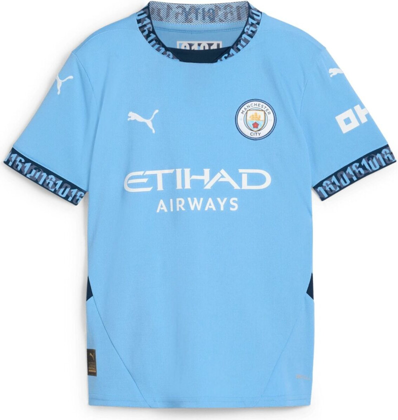 Manchester City Home Jersey Replica 24/25, fotballdrakt, junior Light Blue-Blue