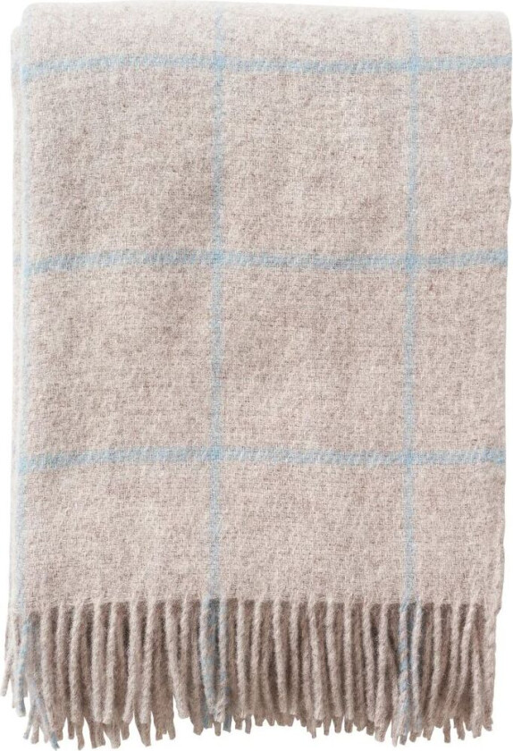 Vinga pledd ull Beige-blå