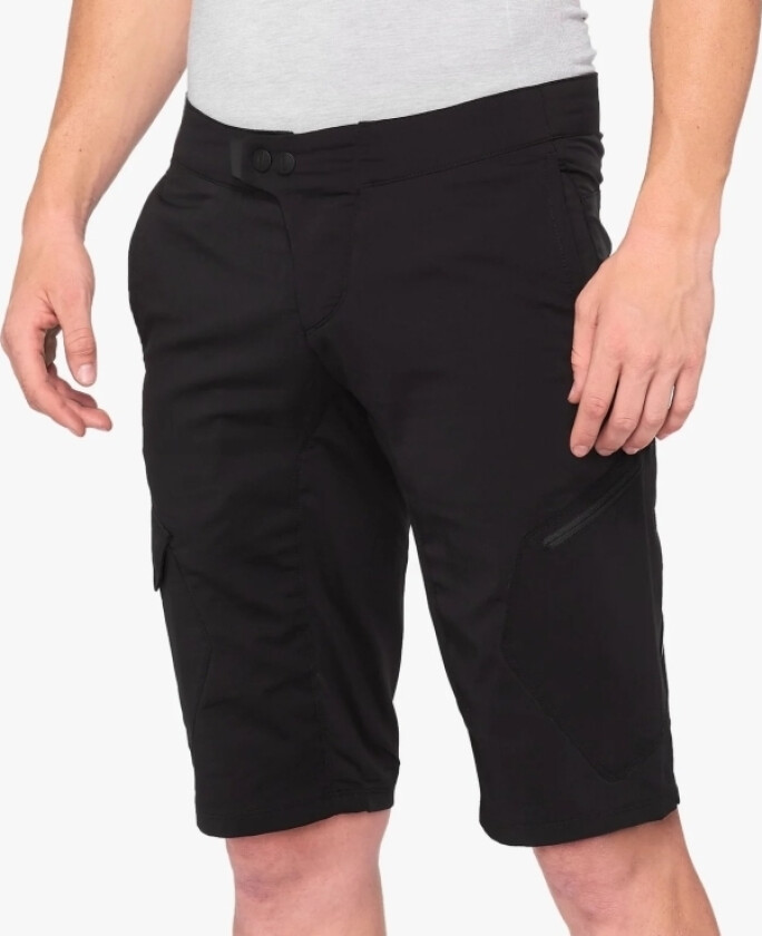 100 % shorts for menn 100 % RIDECAMP shorts svart størrelse 28 (42 EUR)