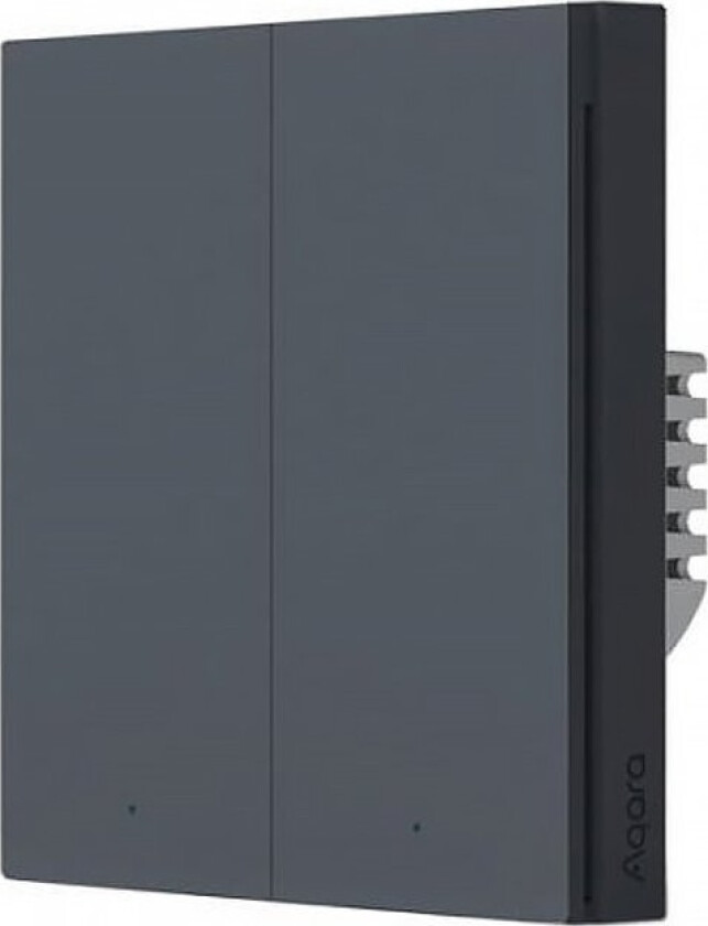 Smart Wall Switch H1(No Neutral, Double Rocker) grau (HomeKit)