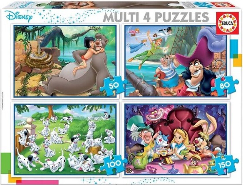 EDUCA BORRAS Disney Classics Multi puzzle 50-80-100-150pcs
