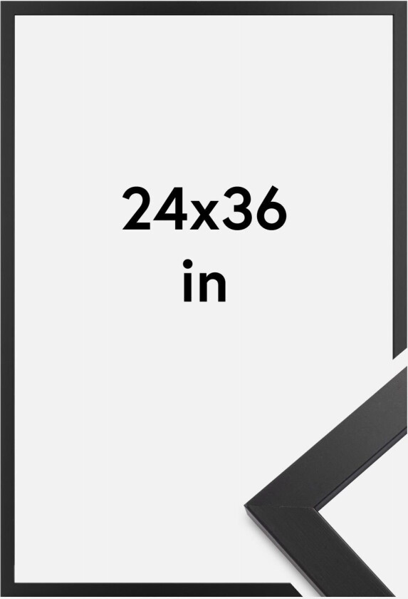 Ramme Black Wood Akrylglass 24x36 Inches (60,94x91,44 Cm)