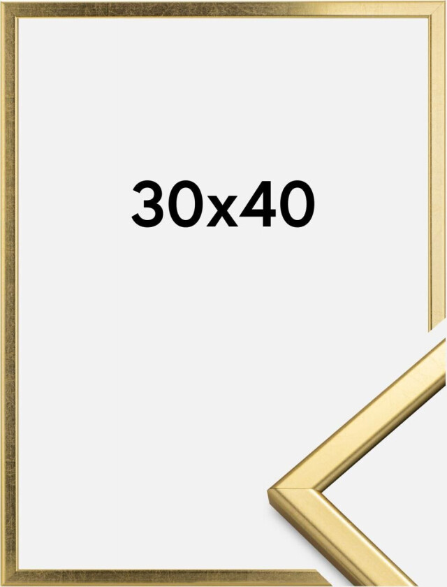 Ramme Slim Matt Antirefleksglass Gull 30x40 Cm
