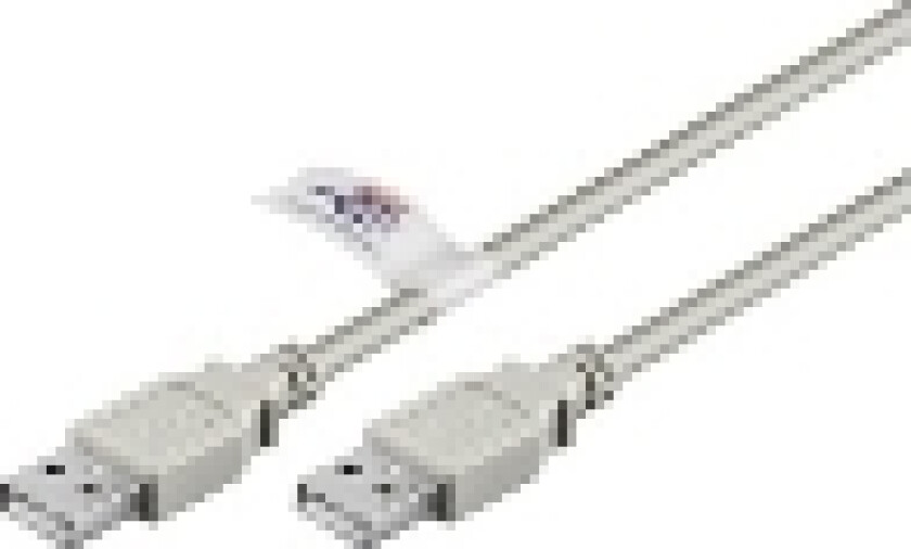 Wentronic Goobay USB 2.0 Hi-Speed-kabel med USB-sertifikat, grå, 2 m - egnet for enheter med USB-port (50796)