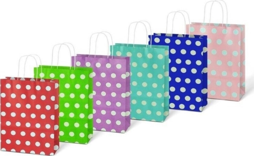 MFP PAPIR gavepose kraft 150x210x80 prikker blanding 5251325