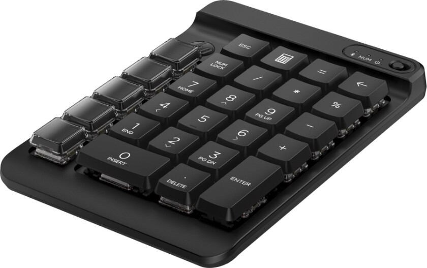 Hp 435 - Tastegruppe - 9 Programmable Keys, Low Profile Key Travel, Swappable Keycaps With Stickers - Trådløs - Bluetooth 5.3 - Engelsk - Jakksvart
