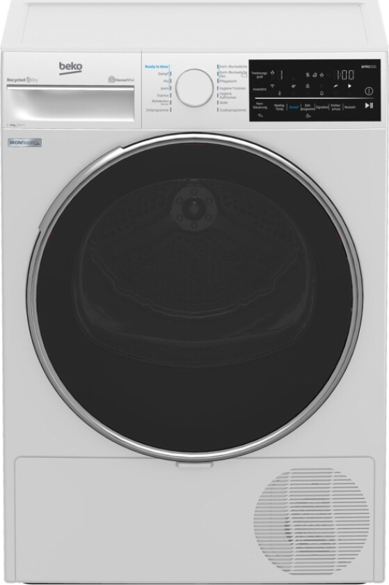 B5T62243W Varmepumpe tørkestativ Hvit A+++