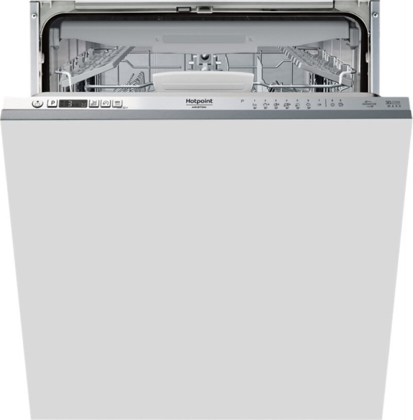 Ariston HI 5030 WEF - Oppvaskmaskin - innebygd - Nisje - bredde: 60 cm - dybde: 56 cm - høyde: 82 cm - sølv