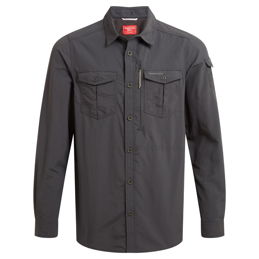 Men's Nosilife Adventure Long Sleeved Shirt III Black Pepper S, Black Pepper