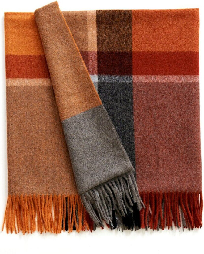 Manhattan pledd terracotta-red magma