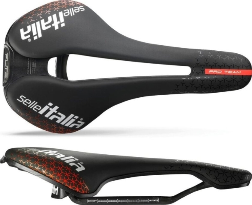 Siodło SELLE ITALIA FLITE Boost PRO TEAM Kit Carbonio Superflow L3, Carbon Rail ⌀7x9 mm + 10mm, Fibra-Tek, 170g, svart (NEW)