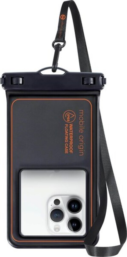 Waterproof floating case 6.8" black/orange