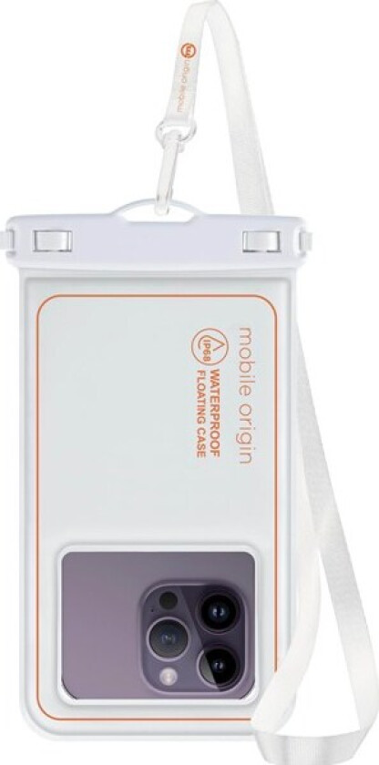 Waterproof floating case 6.5" white/orange