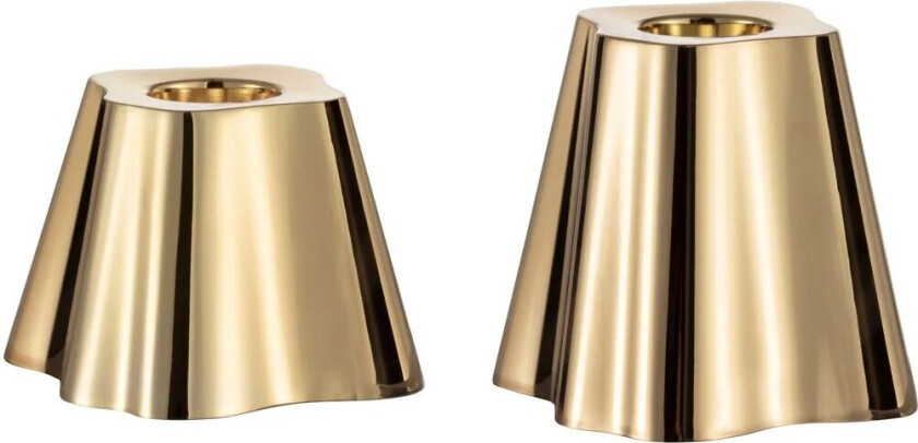 iittala Alto lysestake 50 + 65 sett på 2 Messing