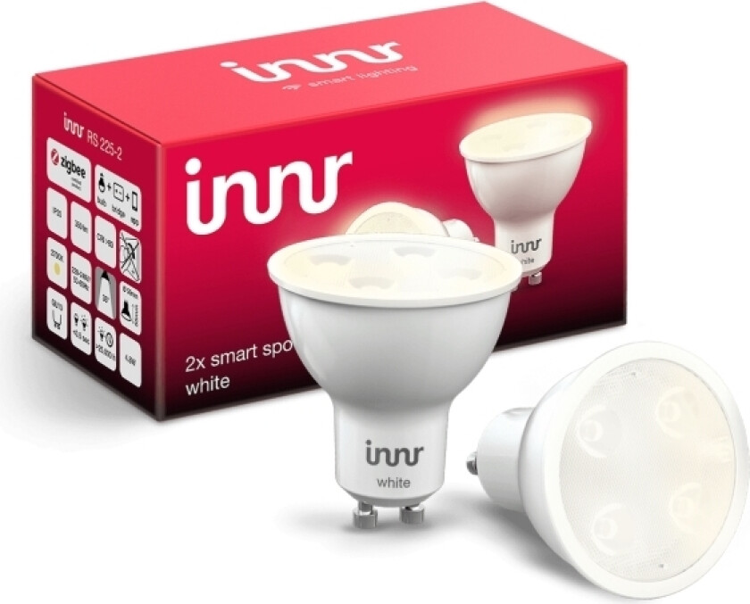 Smart Spot - GU10 White-2-Pack RS 226-2, Smart pære, Hvit,