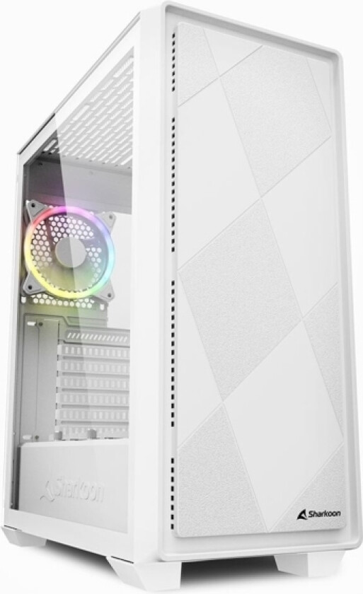 VS8 RGB, Midi Tower, PC, Hvit, ATX, Micro ATX, Mini-ITX, Herdet glass, 15,8 cm