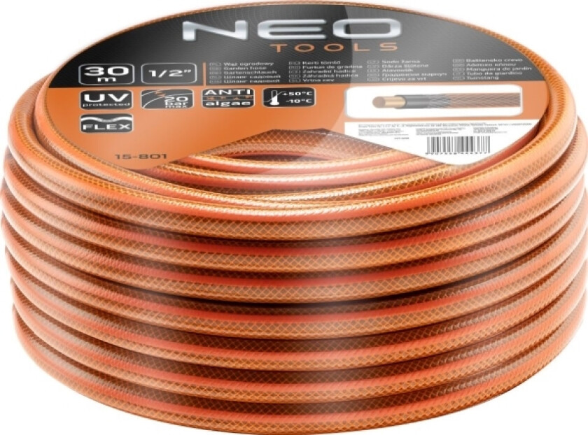 Neo garden hose 1/2 "x 30 m, 4 layers (15-801)