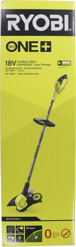 Ryobi RY18LT33A-0 gresstrimmer - 18V - Uten batteri og opplader