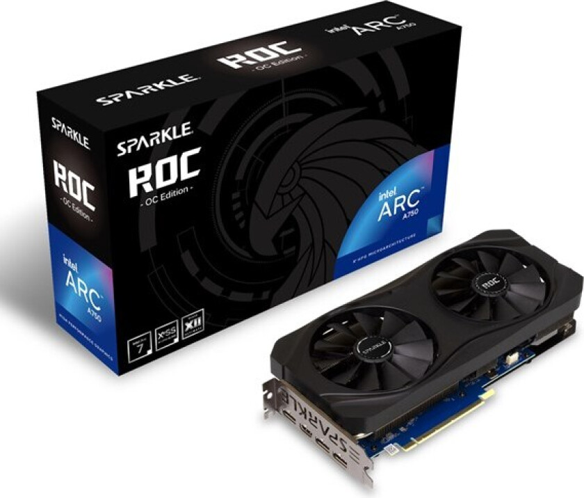 Arc A750 ROC OC - 8GB GDDR6 RAM - Grafikkort