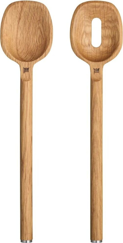 Norden skje 2-pakning Eik-rustfritt stål