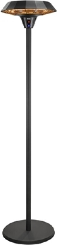 elektrisk stasjonær infrarød terrassevarmer TB2068S-01, 2000 W, antall effektnivåer: 3, egnet for rom opptil 20 m², svart, IP45