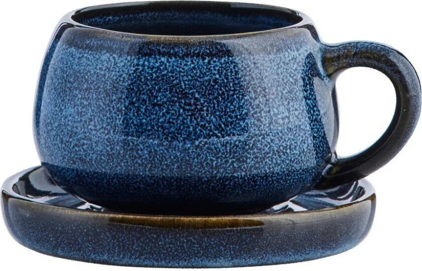 Amera espressokopp og fat 8 cl Blå