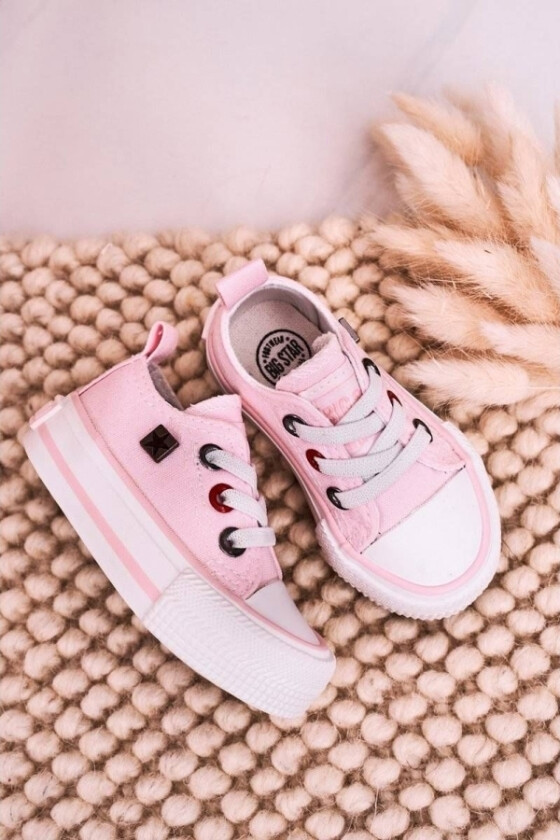 klassiske lave sneakers for barn BIG STAR HH374197 Rosa 21