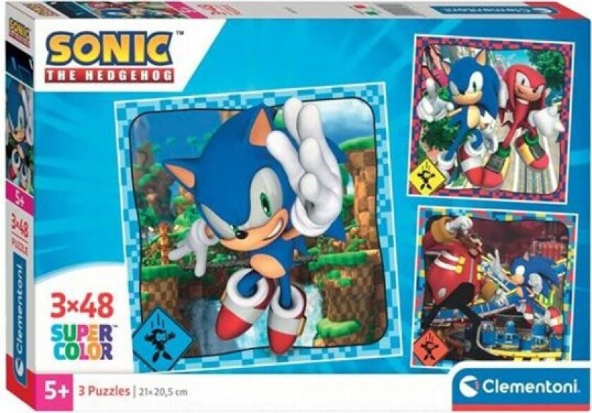 Sonic the Hedgehog puzzle 3x48pcs