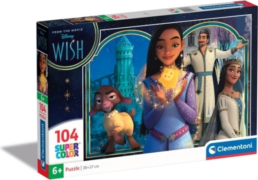 Supercolor Disney Wish, 104 stk, Tegnefilm, 6 År